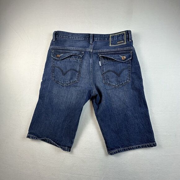 Levis Silvertab Shorts Mens 34 Blue 12" Grunge Denim Jean Shorts Jorts Y2K - Picture 5 of 13